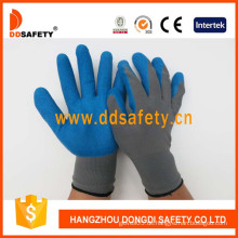 Graues Nylon mit blauem Latex-Handschuh-Dnl116